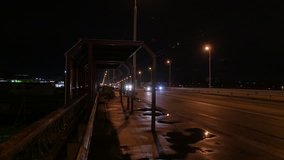 City at night. 4K UHD native video