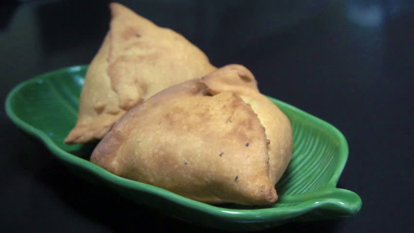 Prepared samosa. Indian cuisine