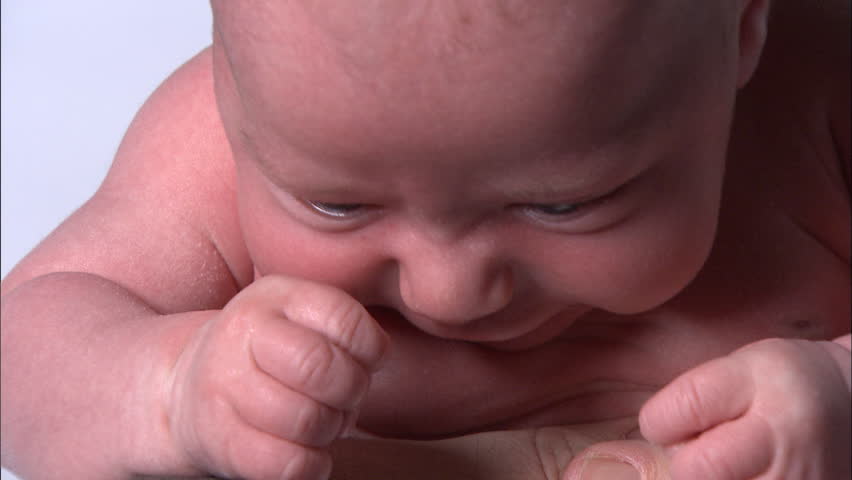 Closeup of newborn's face 2