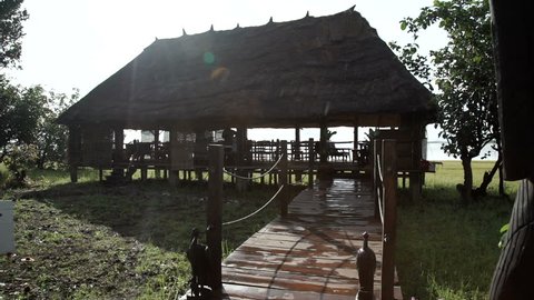 A large hut stilt house in Mali, Africa.
Video shots with the stabilizer