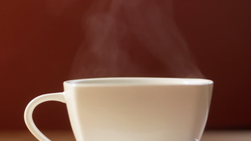 Steamimg cup of coffee