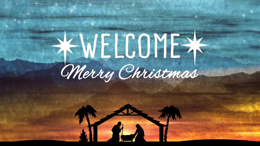 Welcome Title Background. Merry Christmas Stock Footage Video (100% ...