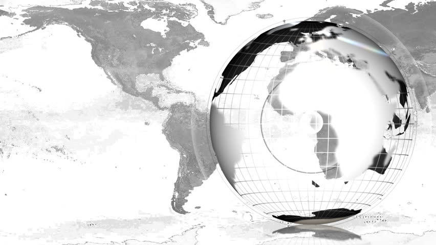 colorless globe and map for news LOOP