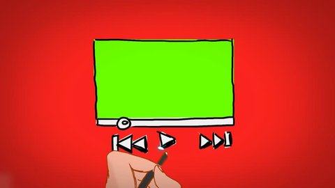 hand-drawn green screen animation