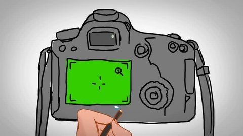 hand-drawn green screen animation