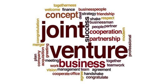 Joint Venture Animated Word Cloud Stock Footage Video (100% Royalty ...