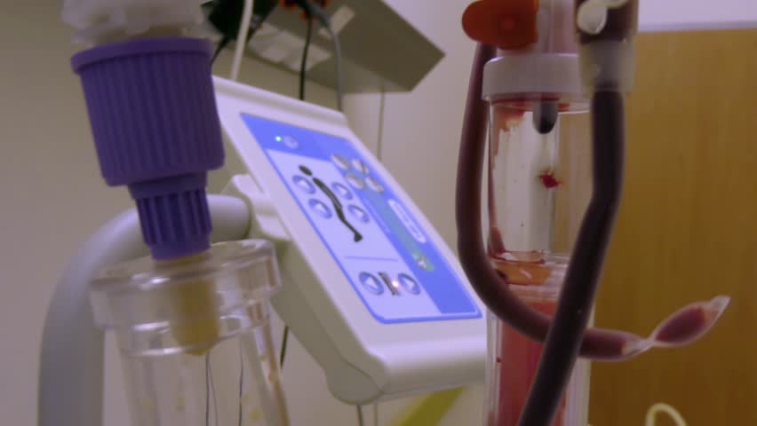 blood transfusion close up