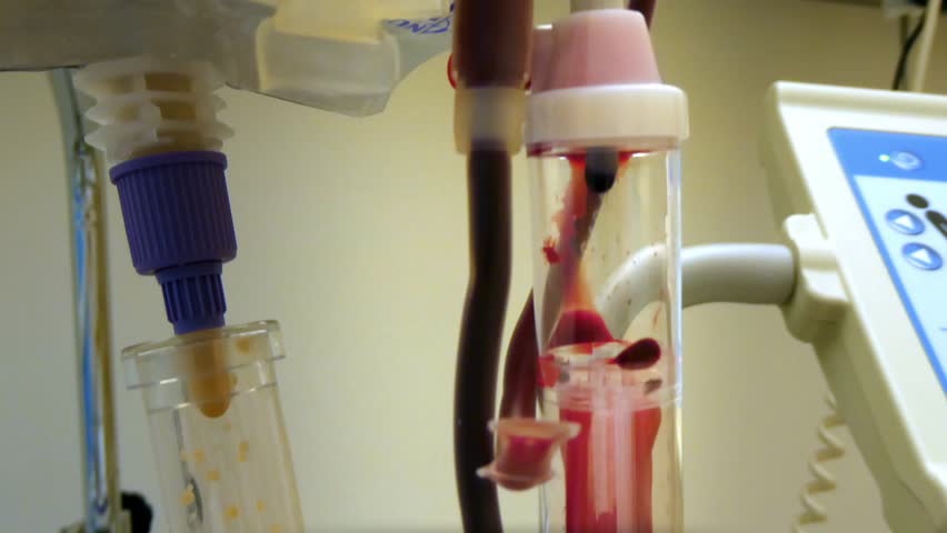 blood transfusion close up