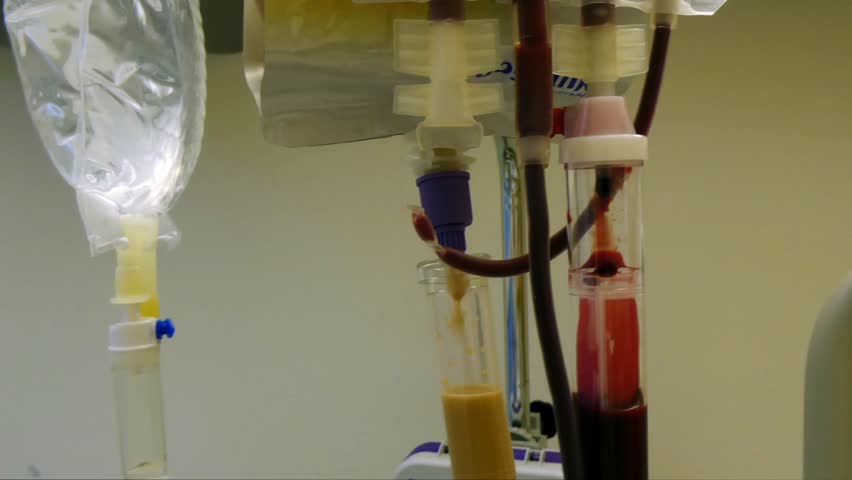 blood transfusion close up