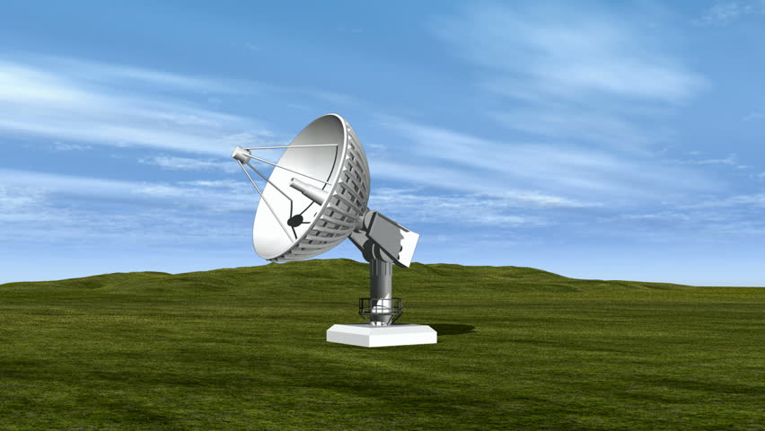 Satellite dish spinning. Seamless loopable. HD 1080