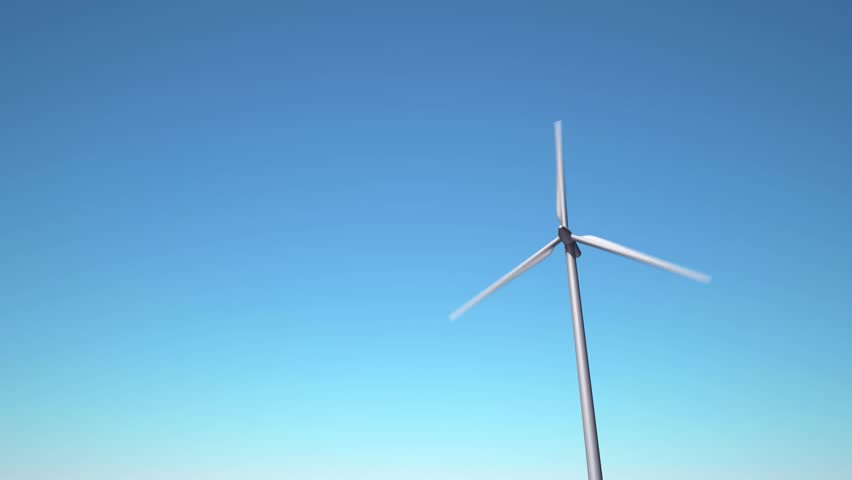 Wind turbine, looping animation