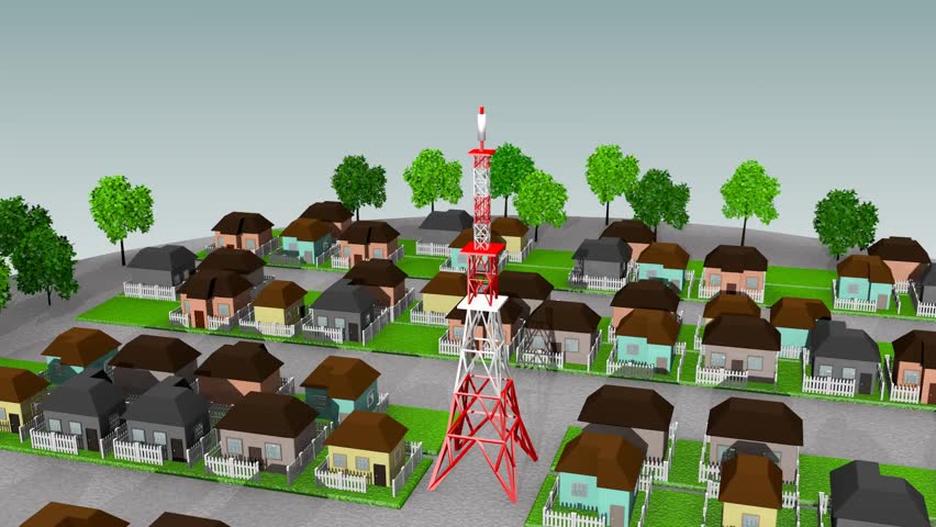 covers TV tower signal the city