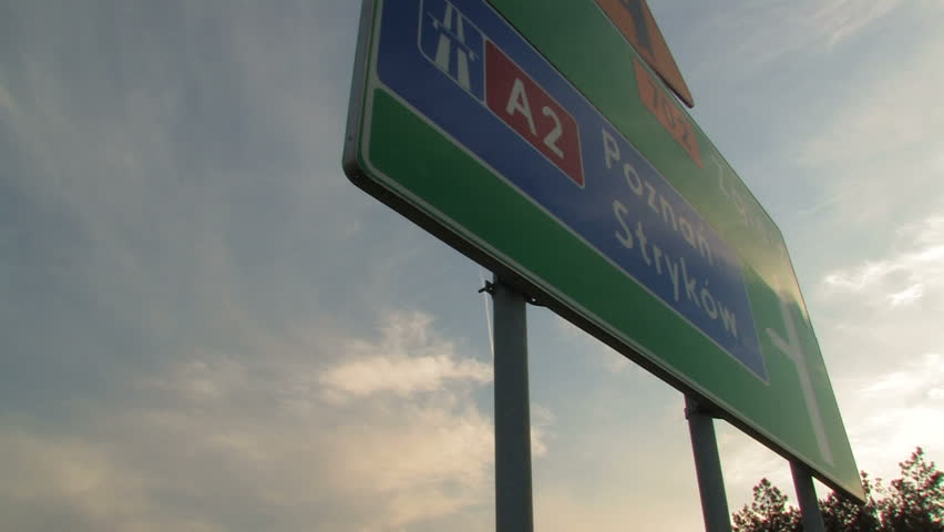 Polish motorway sign 