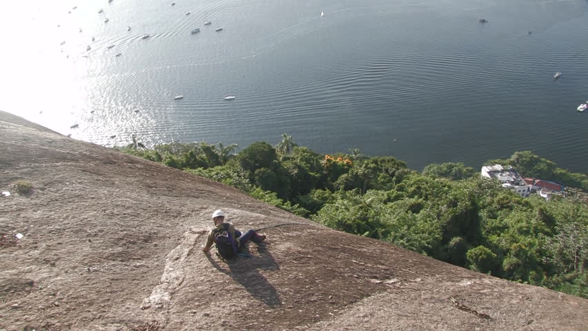 Mountain climber in Rio de Janeiro