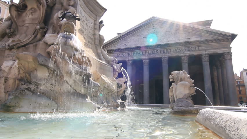  Fountain by Pantheon in Rome 2