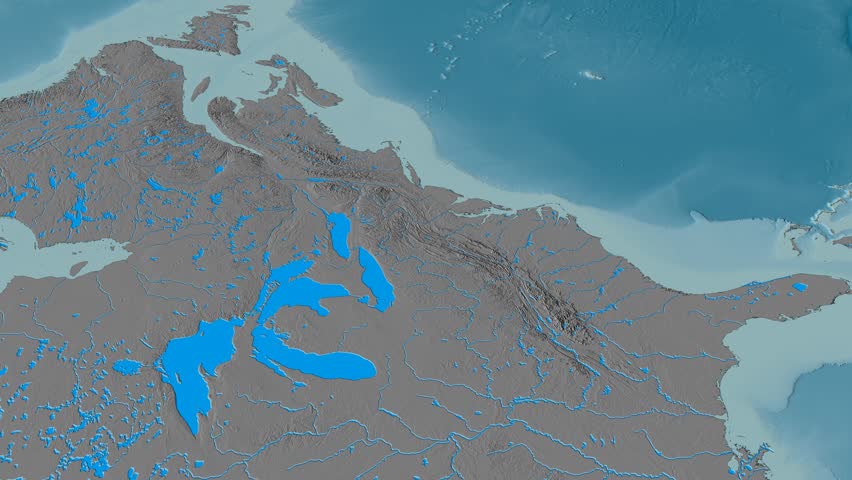 Revolution around Appalachian mountain range - masks. Elevation map. High resolution ASTER GDEM data textured