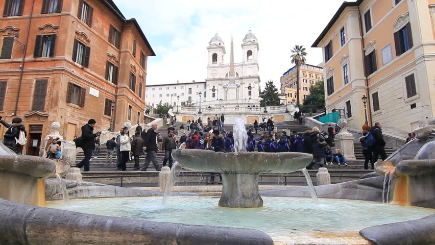 Fountain by Spanish Stairs in Rome