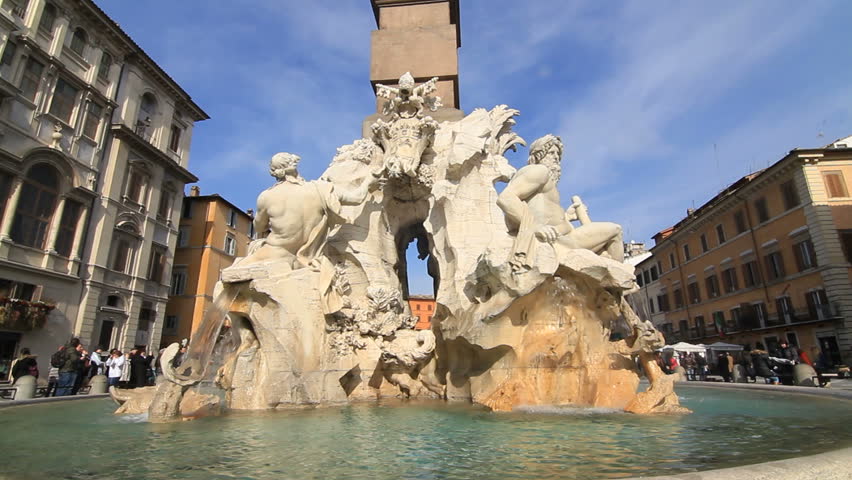 Piazza Navona fountain in Rome 2
