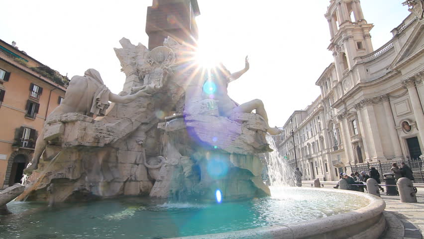 Piazza Navona fountain in Rome 3
