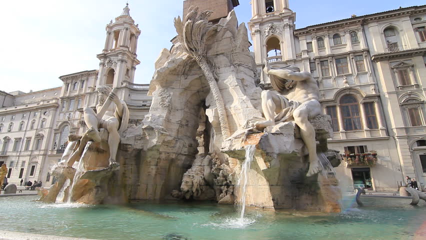 Piazza Navona fountain in Rome 1