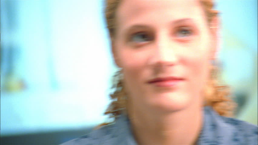 Closeup of sign language teacher