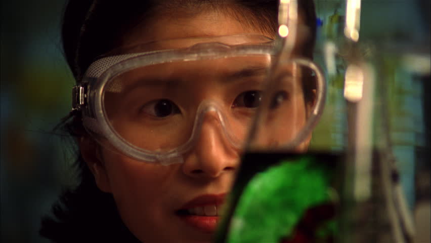Closeup portrait of chemist