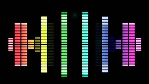 Sound graphic equalizer rainbow particle style 20 Stockvideó