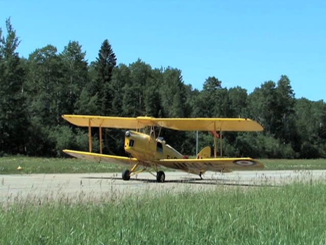 A 1938 Tiger Moth Airplane which is very difficult to fly