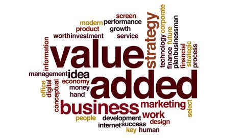 Value Added Animated Word Cloud Stock Footage Video (100% Royalty-free ...