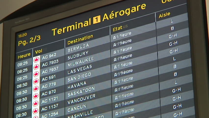 airport departure times display Stock Footage Video (100% Royalty-free