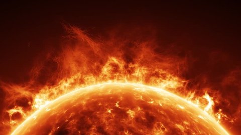 Surface Sun Splashes Prominences Solar Stock Footage Video (100% ...