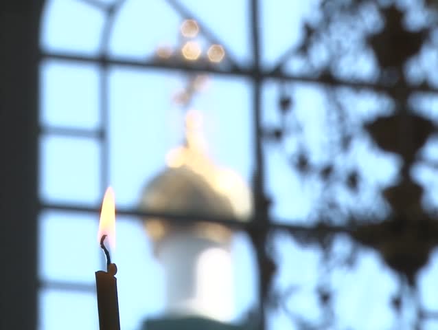 the candle in the Church