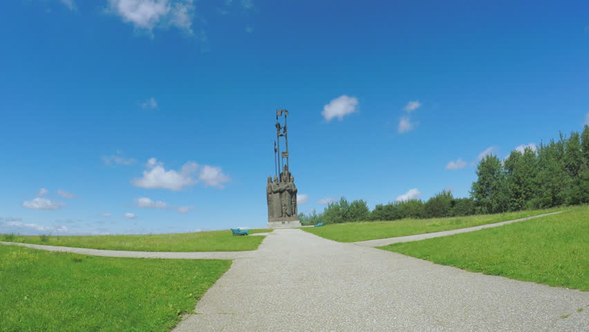 RUSSIA, PSKOV, JULY, 2016: Monument In Memory of the Ledovoye Battle, July 2016 in Pskov Russian Federation