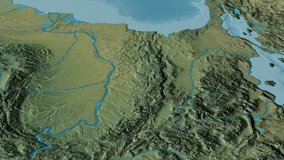 Revolution around Balkan mountain range - masks. Natural Earth. High resolution ASTER GDEM data textured - Powered by Shutterstock - Get 15% off with code: PIKWIZARD15