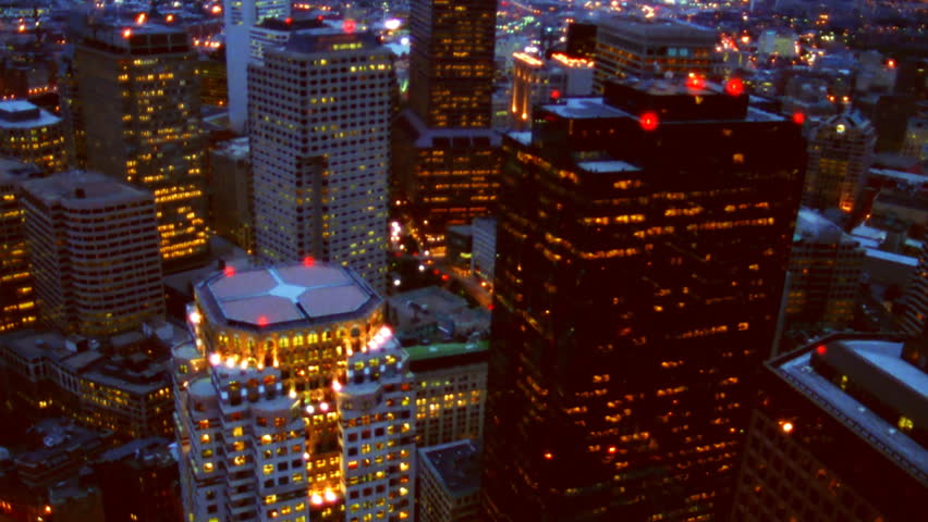Boston, MA - CIRCA 2003 - Aerial view of Boston's Financial District.