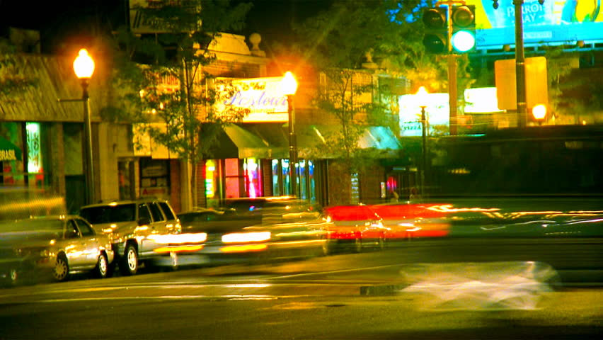 Boston, MA - CIRCA 2002 - (Timelapse View) Busy street lanes