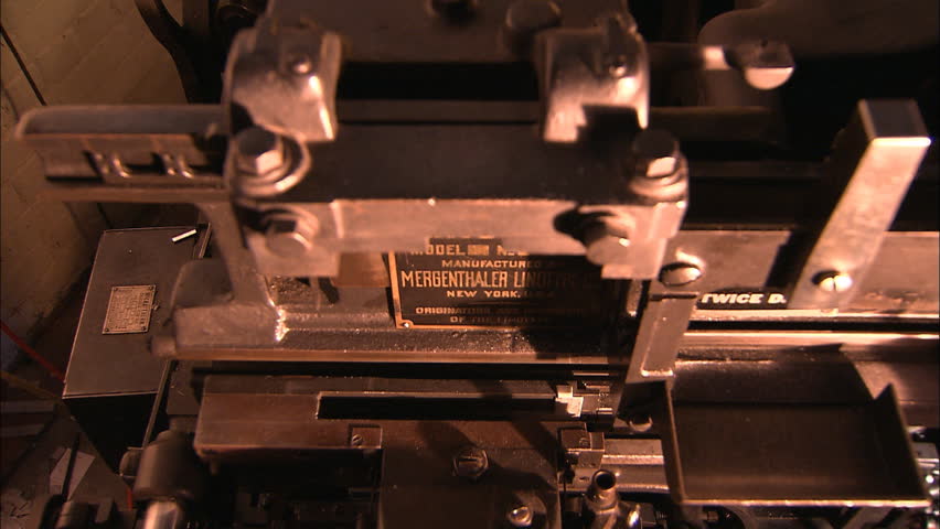 Canton, MA - CIRCA 2003 - Gears shifting on linotype machine