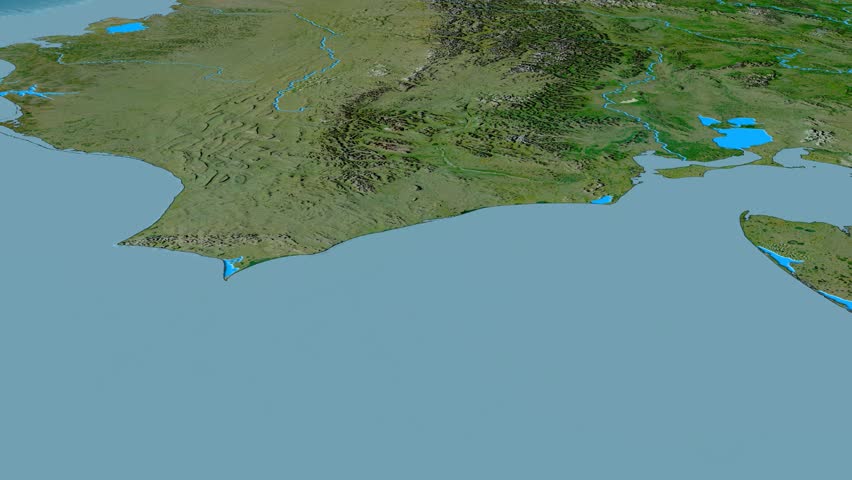 Glide over Brooks mountain range - masks. Satellite imagery. High resolution ASTER GDEM data textured