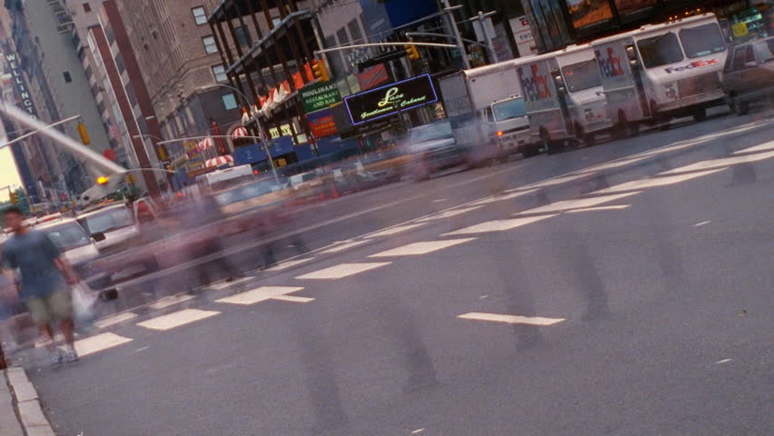 New York City, NY - CIRCA 2003 - Timelapse Manhattan traffic, 8th Ave.