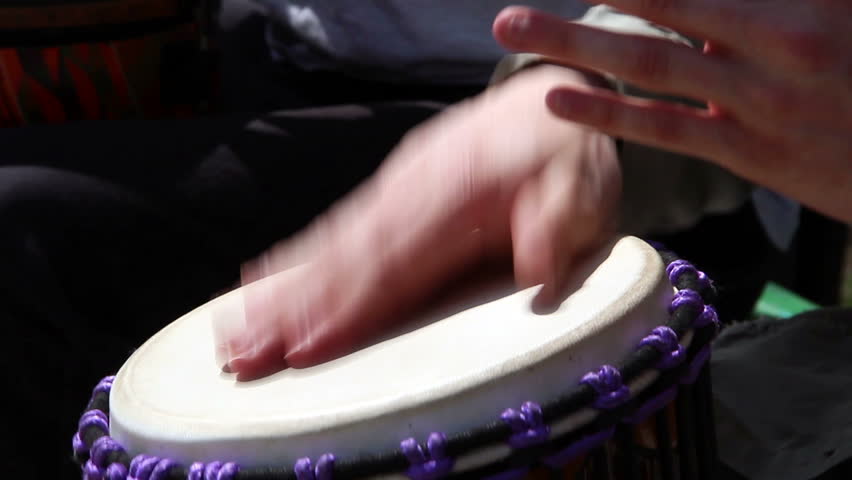 Hands playing drums