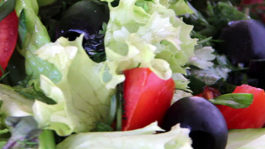 turning fresh vegetable