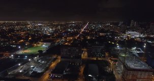 Aerial video of Miami Midtown facing northward 