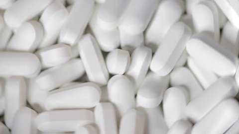 White pills of tablet vitamin B6 magnesium