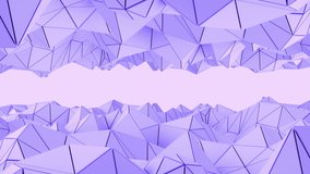Triangle blue Background. Seamlessly Loopable. Low Poly Polygonal geometric surface. Computer generated seamless loop abstract motion background. 4k UHD (3840x2160). Background for text.