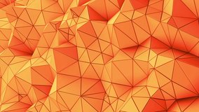 Abstract modern business science futuristic triangle polygon in motion design concept. Metal surface. Abstract triangular crystalline background animation. Loop video. Background for text.