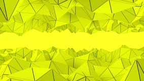 Abstract 3D render Triangle background. Loop video. Low Poly polygonal geometric surface. Triangular crystalline background animation. Random Motion. Background for text. UHD. 4K. Abstract surface.