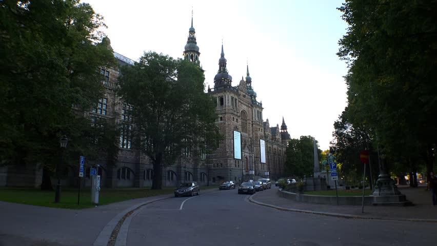 Nordiska museet. Museum of Ethnography in Stockholm. Sweden. Shot in 4K (ultra-high definition (UHD)).