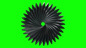 Aperture iris diaphragm. Diaphragm close and open. Available in HD video 3d render footage. Chroma key green screen.