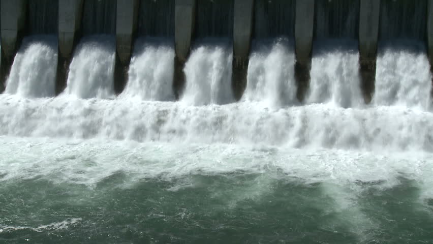 Spillway of hydro electric power dam