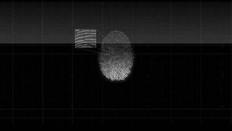 4k Unique fingerprint identity password scan background,tech medical X-ray scanning identification software backdrop,genetic search retrieval Gene sequencing database scanning data. white version